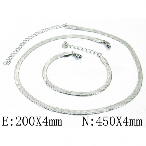 BC Wholesale Stainless Steel 316L Jewelry Set NO.#BC40S0422NA