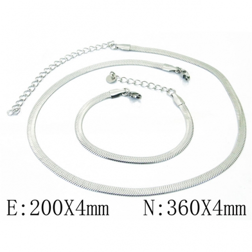 BC Wholesale Stainless Steel 316L Jewelry Set NO.#BC40S0421ML