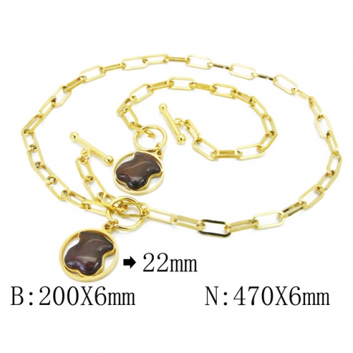 BC Wholesale Stainless Steel 316L Jewelry Set NO.#BC62S0307IHE