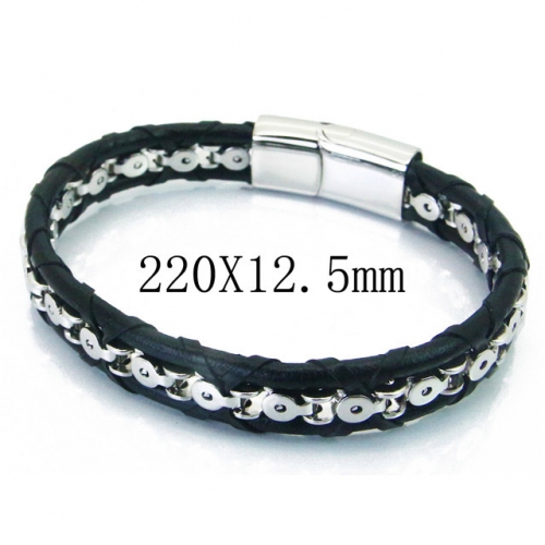 BC Wholesale Jewelry Leather Bracelet NO.#BC23B0441HLD