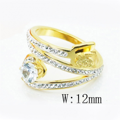 BC Wholesale Stainless Steel 316L Jewelry Rings NO.#BC19R0830HIF