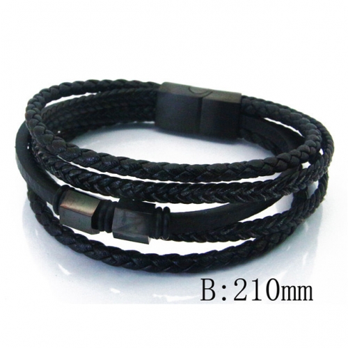 BC Wholesale Jewelry Leather Bracelet NO.#BC23B0432HMS