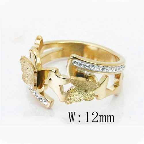 BC Wholesale Stainless Steel 316L Jewelry Rings NO.#BC19R0834HHS