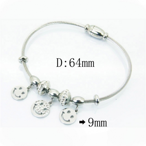 BC Wholesale 316L Stainless Steel Jewelry Bangle NO.#BC09B1159HKF