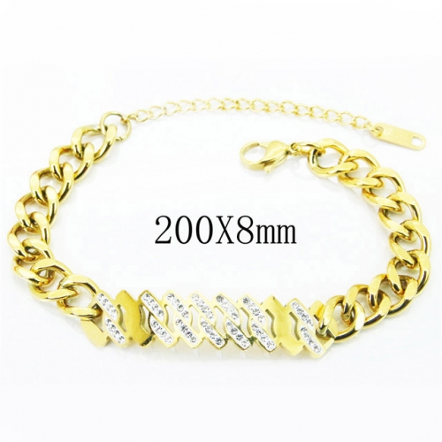 BC Wholesale Stainless Steel 316L Bracelet NO.#BC19B0603HHS
