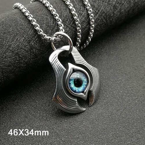 BC Wholesale Stainless Steel 316L Evil Eye Pendant Without Chain NO.#SJ40P432