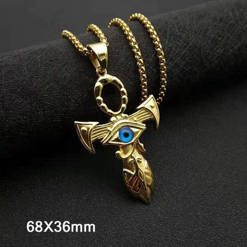 BC Wholesale Stainless Steel 316L Evil Eye Pendant Without Chain NO.#SJ40P114