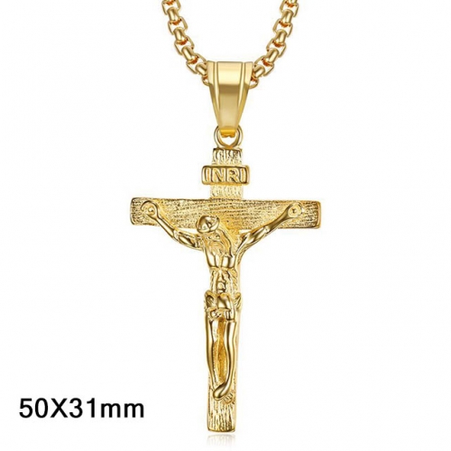 BC Wholesale Stainless Steel Jewelry Jesus Pendants Without Chain NO.#SJ40P450