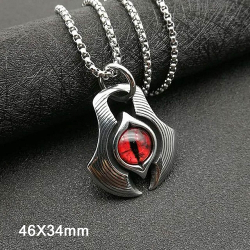 BC Wholesale Stainless Steel 316L Evil Eye Pendant Without Chain NO.#SJ40P431