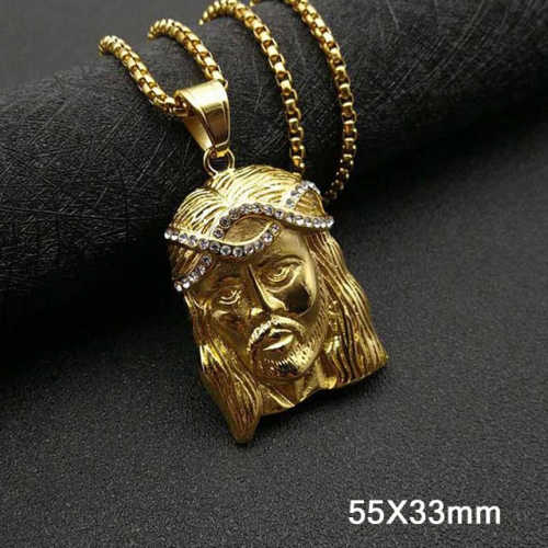 BC Wholesale Stainless Steel Jewelry Jesus Pendants Without Chain NO.#SJ40P243