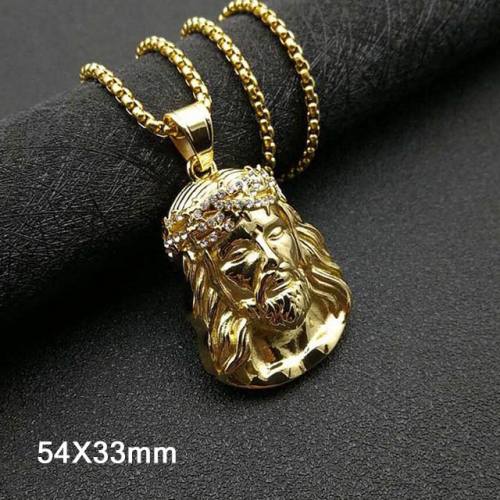 BC Wholesale Stainless Steel Jewelry Jesus Pendants Without Chain NO.#SJ40P164