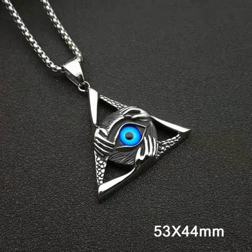 BC Wholesale Stainless Steel 316L Evil Eye Pendant Without Chain NO.#SJ40P132