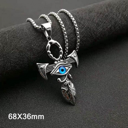 BC Wholesale Stainless Steel 316L Evil Eye Pendant Without Chain NO.#SJ40P115