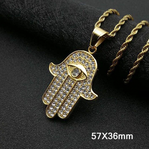 BC Wholesale Stainless Steel 316L Evil Eye Pendant Without Chain NO.#SJ40P347