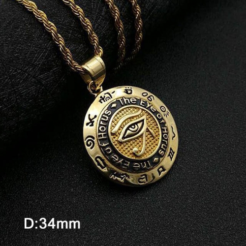 BC Wholesale Stainless Steel 316L Evil Eye Pendant Without Chain NO.#SJ40P429