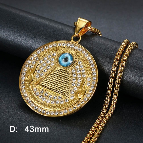 BC Wholesale Stainless Steel 316L Evil Eye Pendant Without Chain NO.#SJ40P283