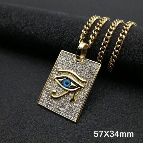 BC Wholesale Stainless Steel 316L Evil Eye Pendant Without Chain NO.#SJ40P376