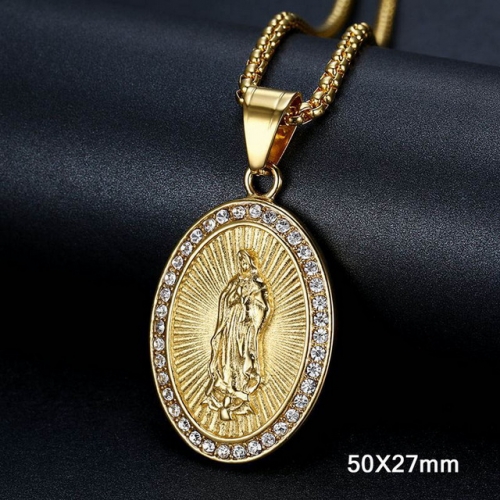 BC Wholesale Stainless Steel 316L Virgin Saints Pendants Without Chain NO.#SJ40P031