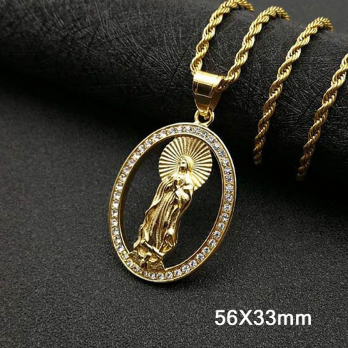 BC Wholesale Stainless Steel 316L Virgin Saints Pendants Without Chain NO.#SJ40P406