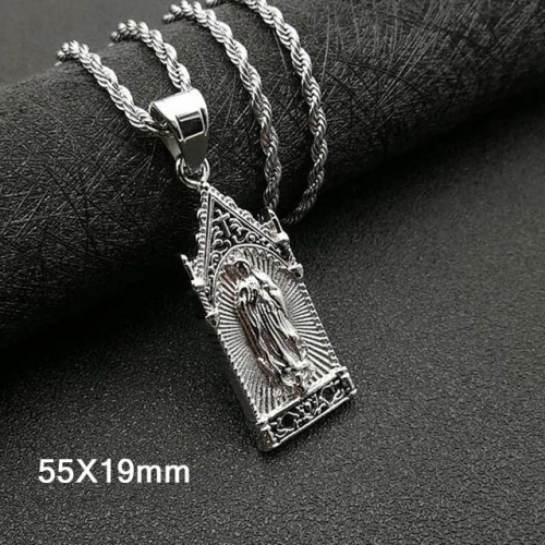 BC Wholesale Stainless Steel 316L Virgin Saints Pendants Without Chain NO.#SJ40P339