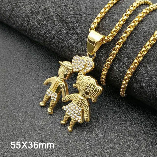 Wholesale Jewelry Stainless Steel 316L Lover Pendants Without Chain NO.#SJ40P316