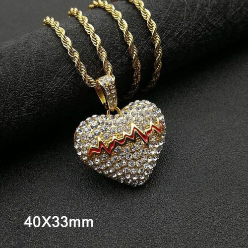 Wholesale Jewelry Stainless Steel 316L Lover Pendants Without Chain NO.#SJ40P305