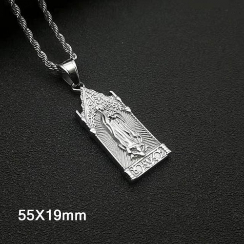 BC Wholesale Stainless Steel 316L Virgin Saints Pendants Without Chain NO.#SJ40P337