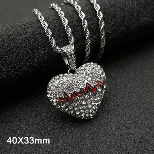 Wholesale Jewelry Stainless Steel 316L Lover Pendants Without Chain NO.#SJ40P304
