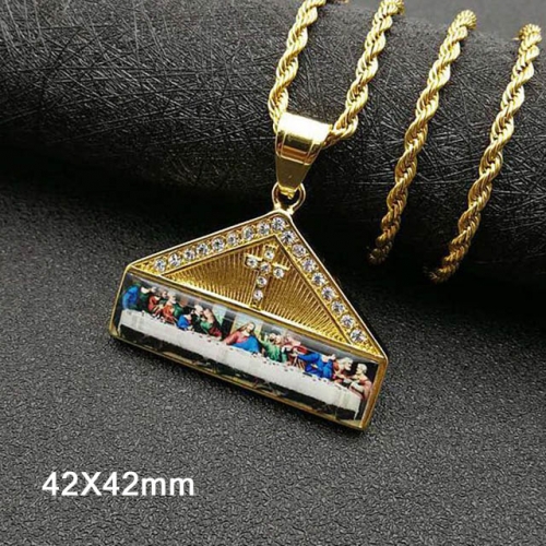 BC Wholesale Stainless Steel 316L Virgin Saints Pendants Without Chain NO.#SJ40P341