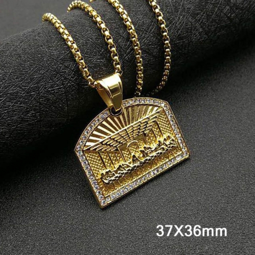 BC Wholesale Stainless Steel 316L Virgin Saints Pendants Without Chain NO.#SJ40P415