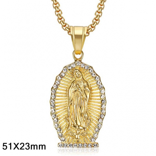 BC Wholesale Stainless Steel 316L Virgin Saints Pendants Without Chain NO.#SJ40P134