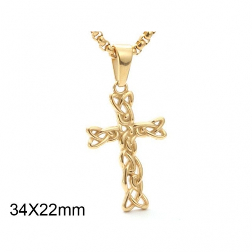 BC Wholesale Stainless Steel 316L Cross Pendant Without Chain NO.#SJ44P356