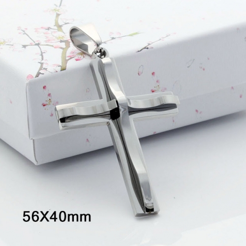 BC Wholesale Stainless Steel 316L Cross Pendant Without Chain NO.#SJ44P165