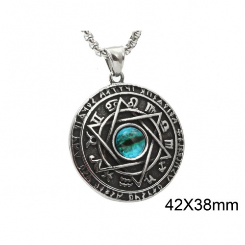 BC Wholesale Stainless Steel 316L Evil Eye Pendant Without Chain NO.#SJ44P027