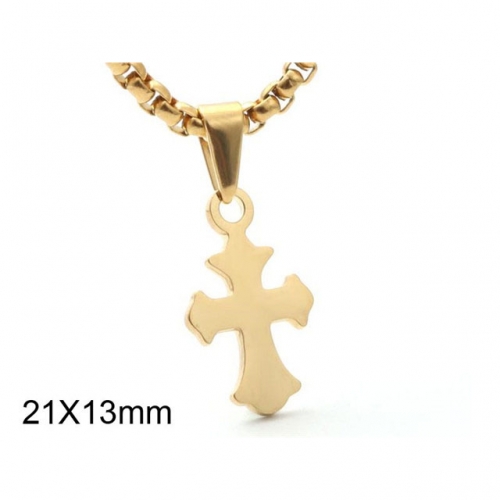 BC Wholesale Stainless Steel 316L Cross Pendant Without Chain NO.#SJ44P317