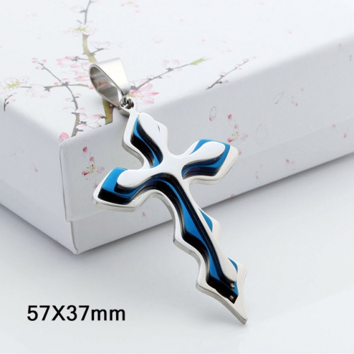 BC Wholesale Stainless Steel 316L Cross Pendant Without Chain NO.#SJ44P159