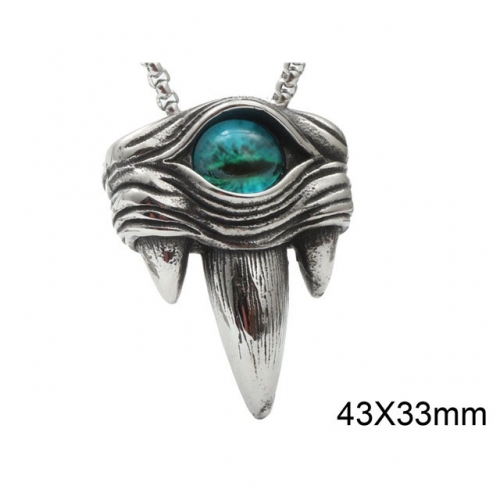 BC Wholesale Stainless Steel 316L Evil Eye Pendant Without Chain NO.#SJ44P050