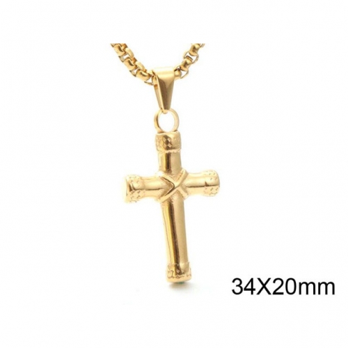 BC Wholesale Stainless Steel 316L Cross Pendant Without Chain NO.#SJ44P308