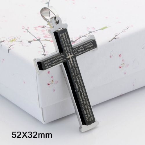 BC Wholesale Stainless Steel 316L Scripture Series Pendants Without Chain NO.#SJ44P319