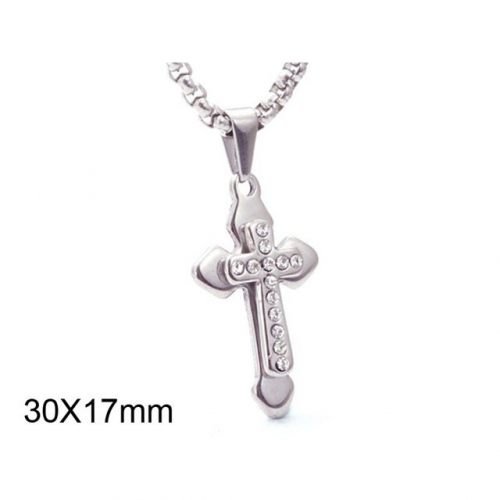 BC Wholesale Stainless Steel 316L Cross Pendant Without Chain NO.#SJ44P230