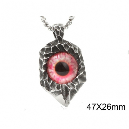 BC Wholesale Stainless Steel 316L Evil Eye Pendant Without Chain NO.#SJ44P026