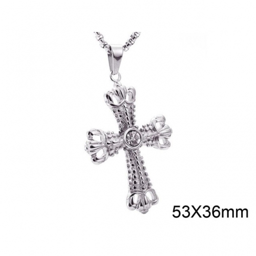 BC Wholesale Stainless Steel 316L Cross Pendant Without Chain NO.#SJ44P260