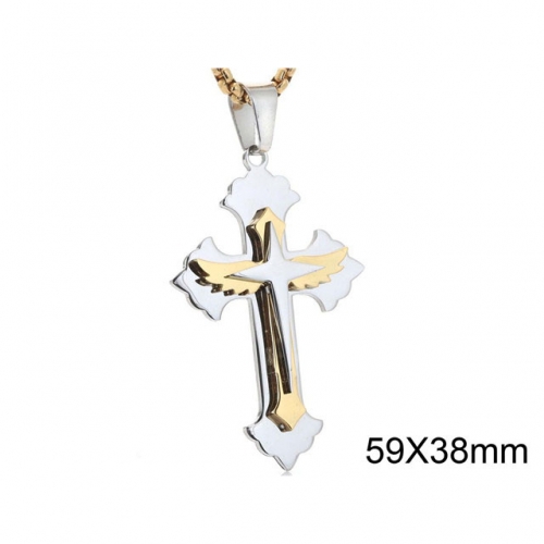 BC Wholesale Stainless Steel 316L Cross Pendant Without Chain NO.#SJ44P327