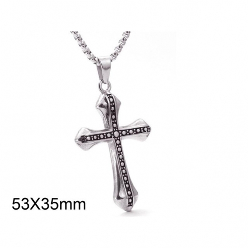 BC Wholesale Stainless Steel 316L Cross Pendant Without Chain NO.#SJ44P364