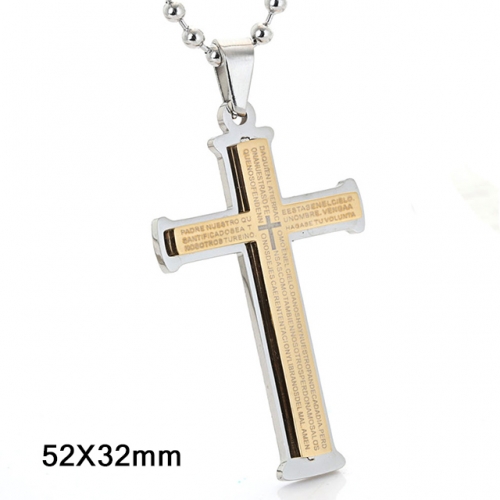 BC Wholesale Stainless Steel 316L Scripture Series Pendants Without Chain NO.#SJ44P321