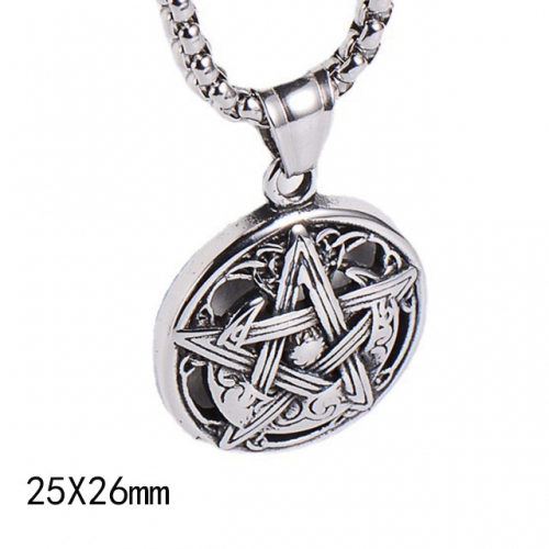 BC Wholesale Stainless Steel 316L Jewelry Star Pendant Without Chain NO.#SJ45P199