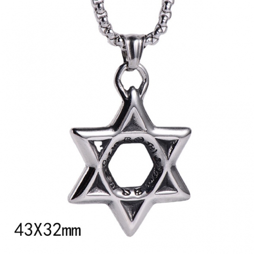 BC Wholesale Stainless Steel 316L Jewelry Star Pendant Without Chain NO.#SJ45P318