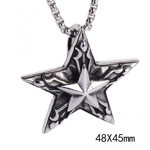 BC Wholesale Stainless Steel 316L Jewelry Star Pendant Without Chain NO.#SJ45P047