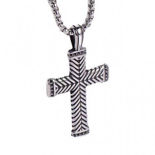 BC Wholesale Stainless Steel 316L Cross Pendant Without Chain NO.#SJ45P196
