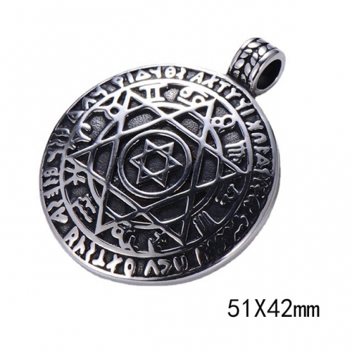 BC Wholesale Stainless Steel 316L Jewelry Star Pendant Without Chain NO.#SJ45P339